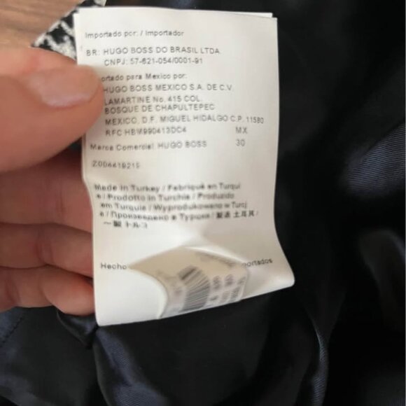 Hugo Boss BOSS houndstooth white and black wool skirt - Picture 2 of 5